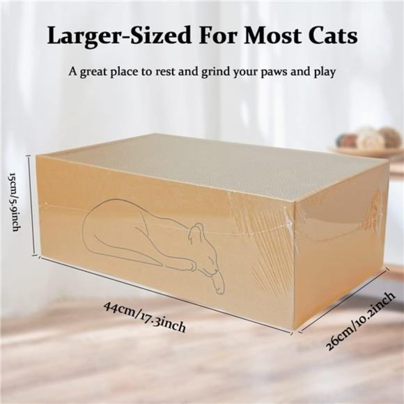 5 Packs in 1 Cat Scratch Pad with Box , Recyclable and Reversible Cardboard - Picture 2 of 6